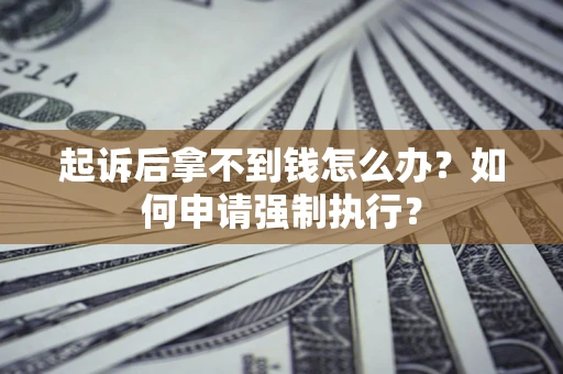 北京起诉后拿不到钱怎么办？如何申请强制执行？