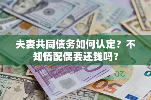 北京夫妻共同债务如何认定？不知情配偶要还钱吗？