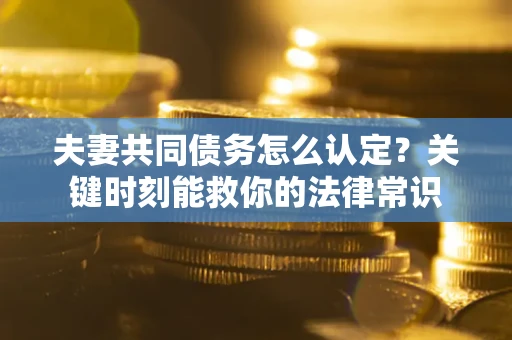 北京夫妻共同债务怎么认定？关键时刻能救你的法律常识