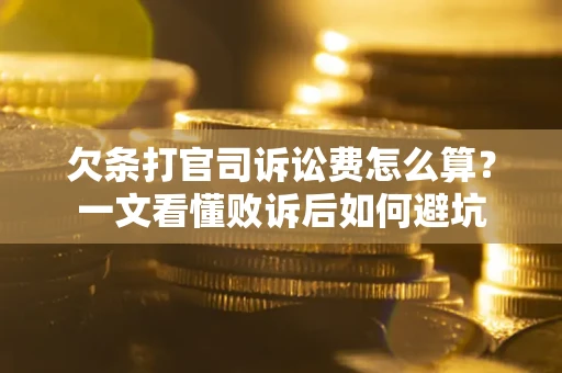 北京欠条打官司诉讼费怎么算？一文看懂败诉后如何避坑